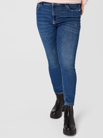 ONLY Carmakoma Skinny Jeans i blå: forside