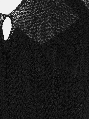 Pull&Bear Úpletové šaty – černá