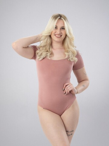 LEAFLETIC - Body 'Leafletic Women’s Short Sleeve U-Neck Bodysuit' en rosa