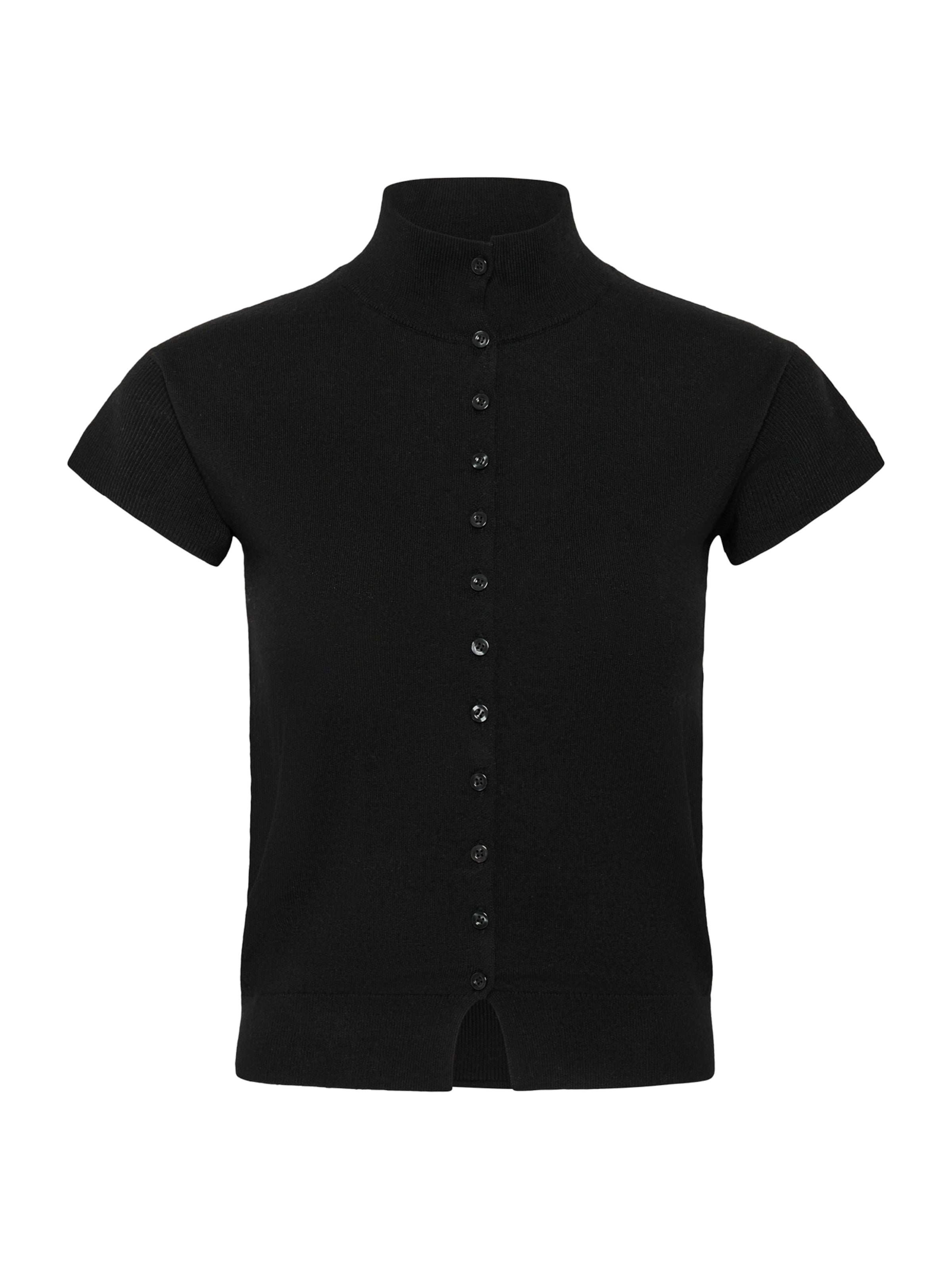 My Essential Wardrobe Плетена жилетка 'MW Polly' в черно: отпред