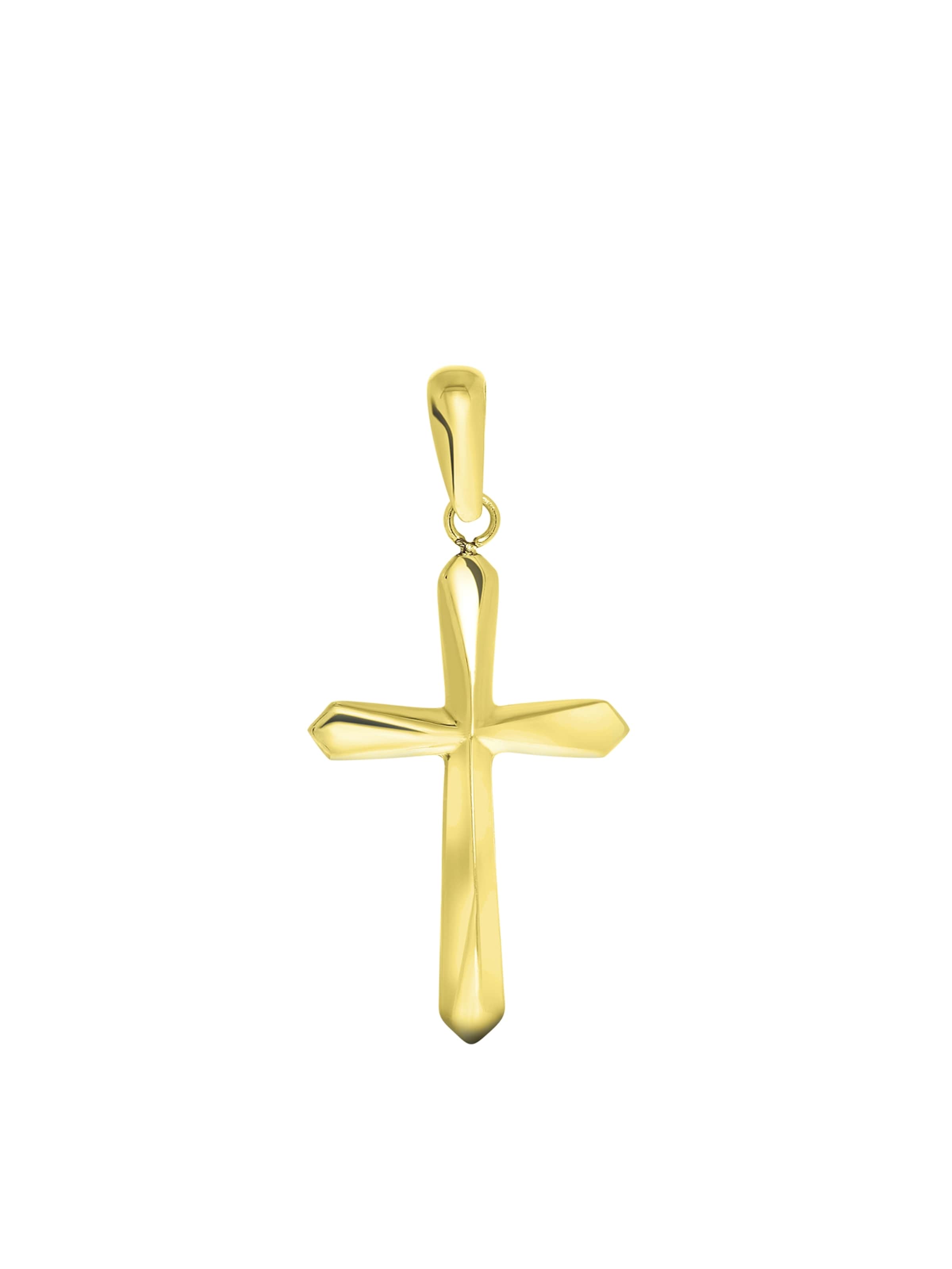 Lucardi Pendant 'Klassisch' in Gold: front