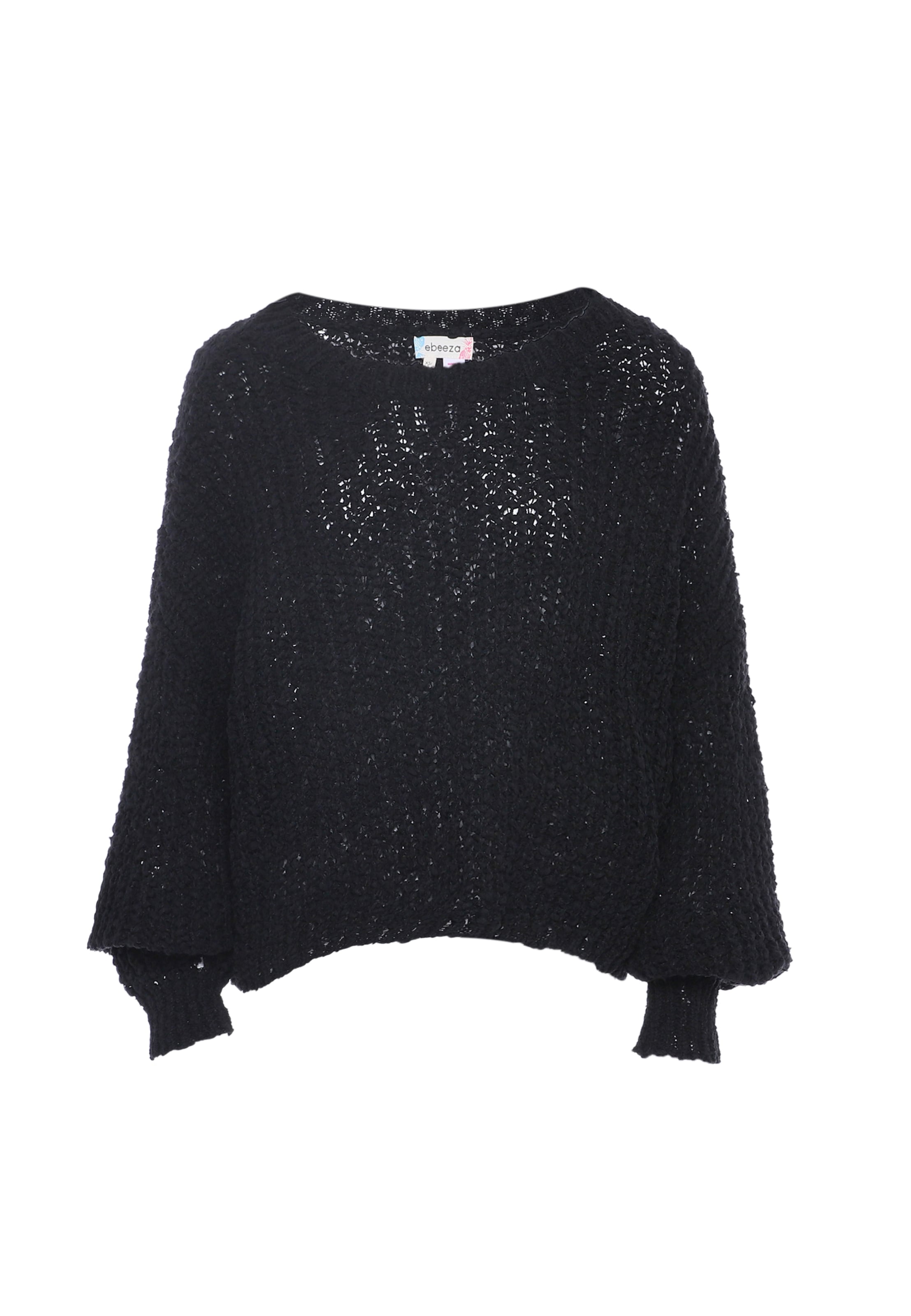 ebeeza Pullover in Schwarz: Vorderseite
