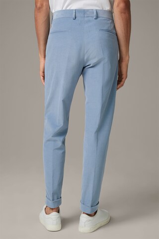STRELLSON Loose fit Pleated Pants ' Luc ' in Blue