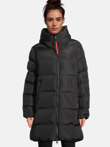 No. 1 Como Wintermantel 'ISCHG' in Schwarz: Vorderseite
