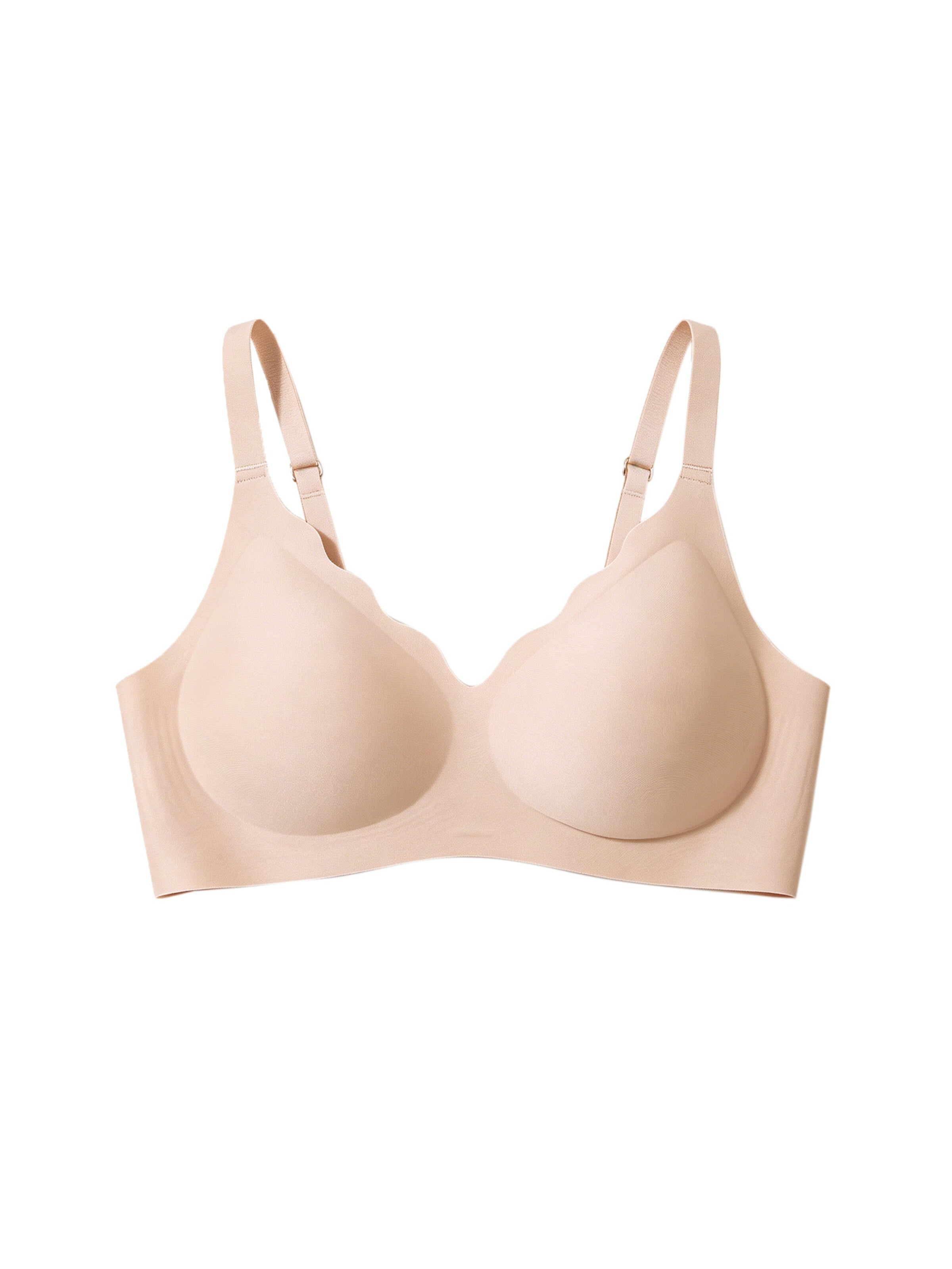 SHARICCA Push-up Bra 'SHARICCA Seamless Wireless Bra' in Beige: front