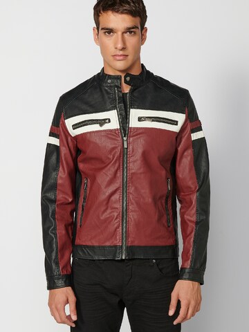 KOROSHI Between-Season Jacket in Red: front