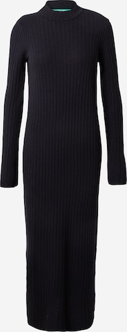 UNITED COLORS OF BENETTON Kootud kleit, värv must: eest vaates