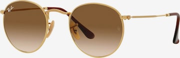 Lunettes de soleil Ray-Ban en or : devant