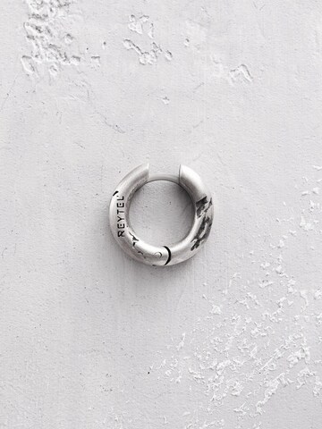 REYTEL Ohrring 'KLETTUR' in Silber: Vorderseite