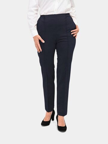 Coupe slim Pantalon 'Martha' Goldner en bleu : devant