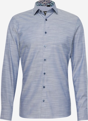 Coupe slim Chemise business OLYMP en bleu : devant