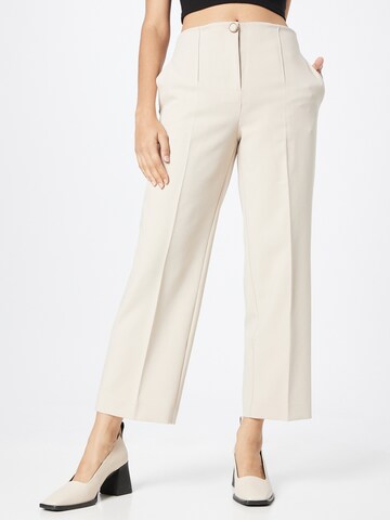 Regular Pantalon à plis Oasis en beige : devant