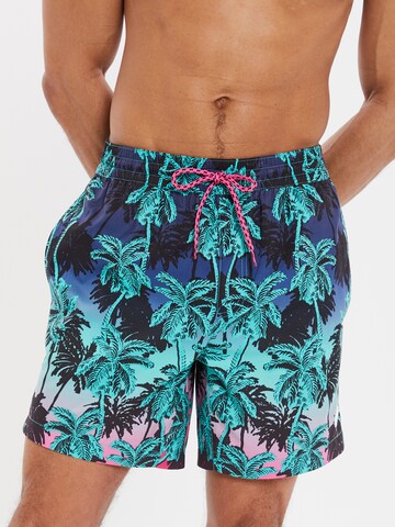 Shorts de bain Threadbare en bleu : devant