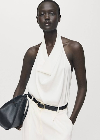 MANGO Top 'Elo' in Beige: front