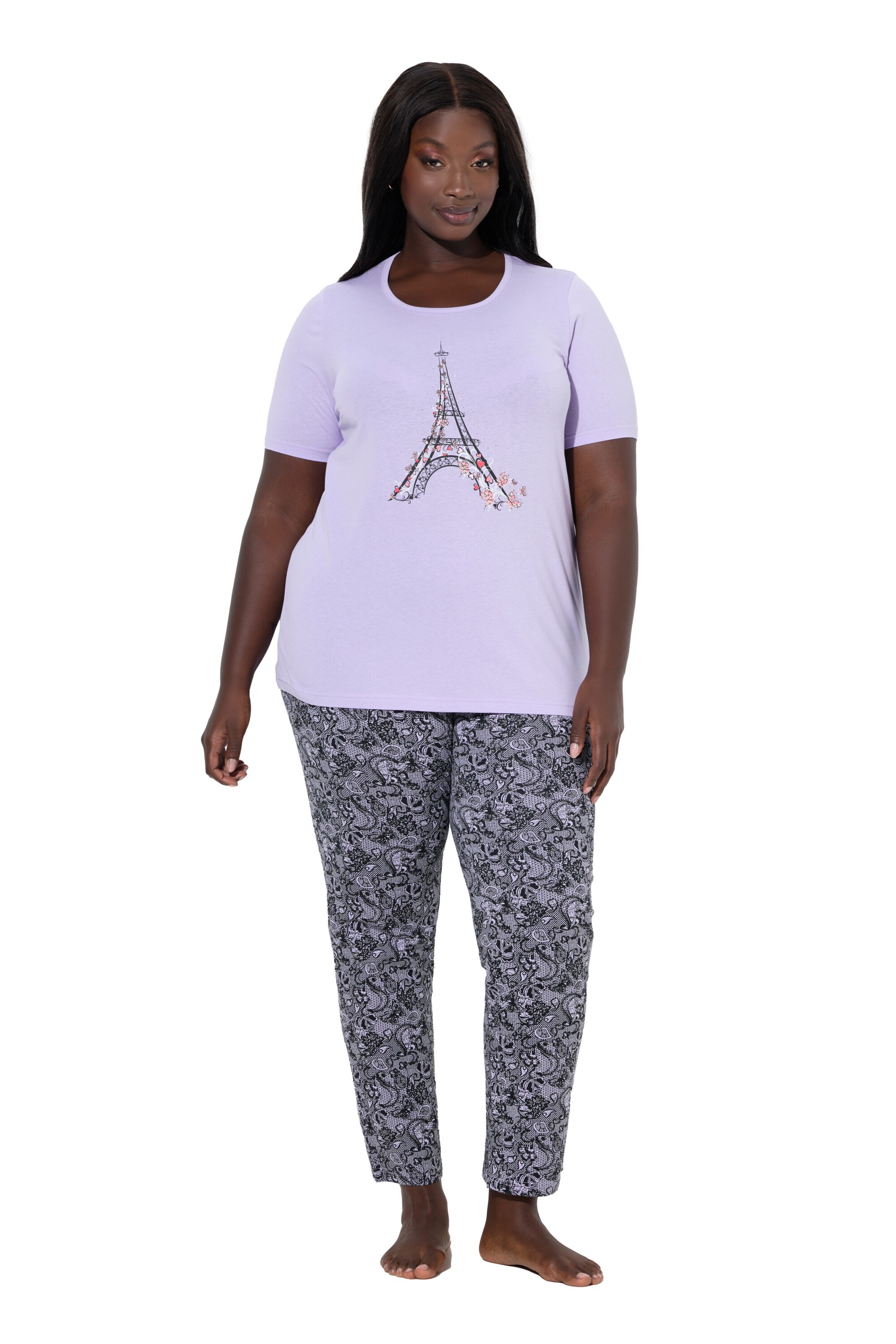 Ulla Popken Pyjama in Grijs: voorkant