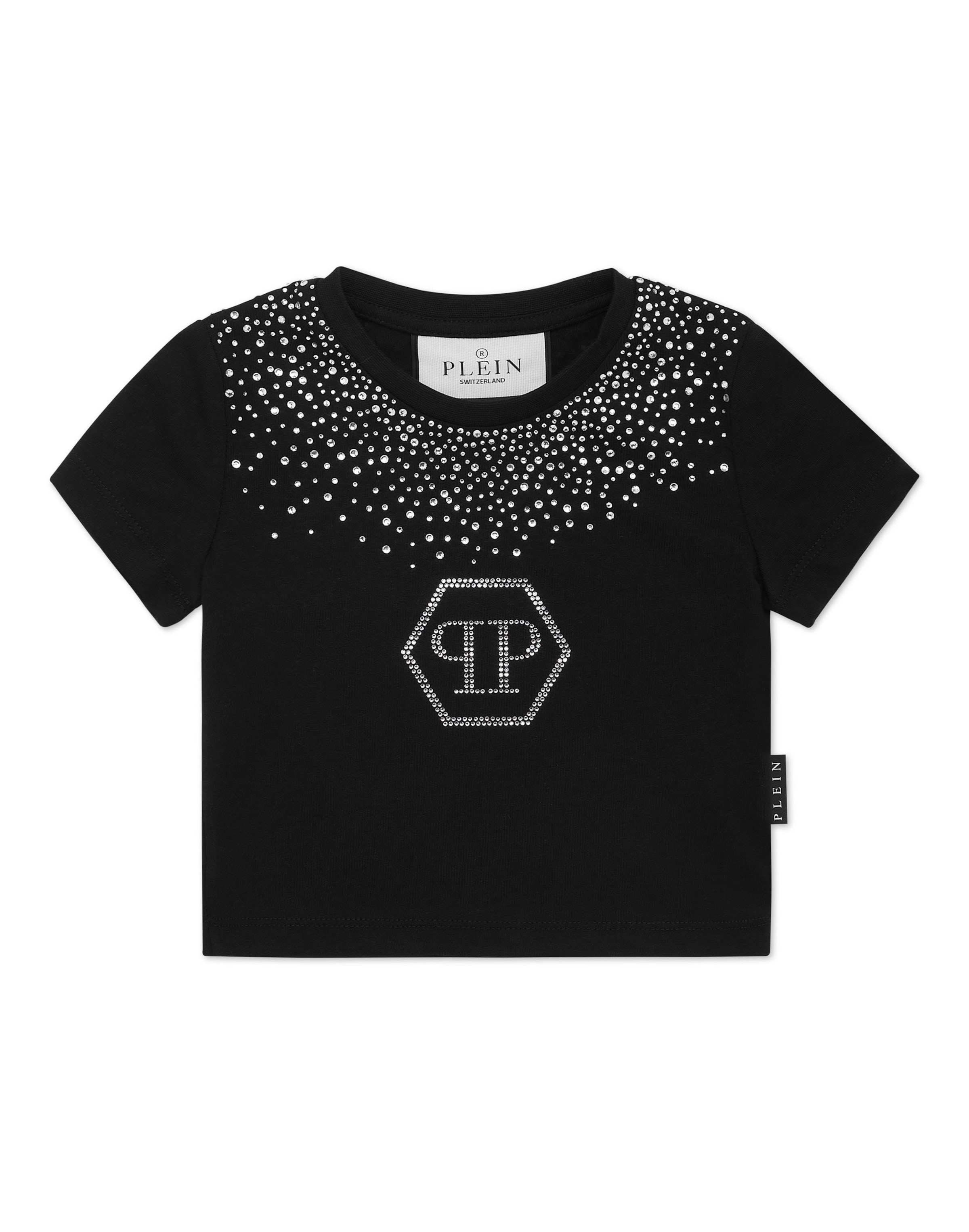 Philipp Plein Shirt 'Hexagon' in Zwart: voorkant