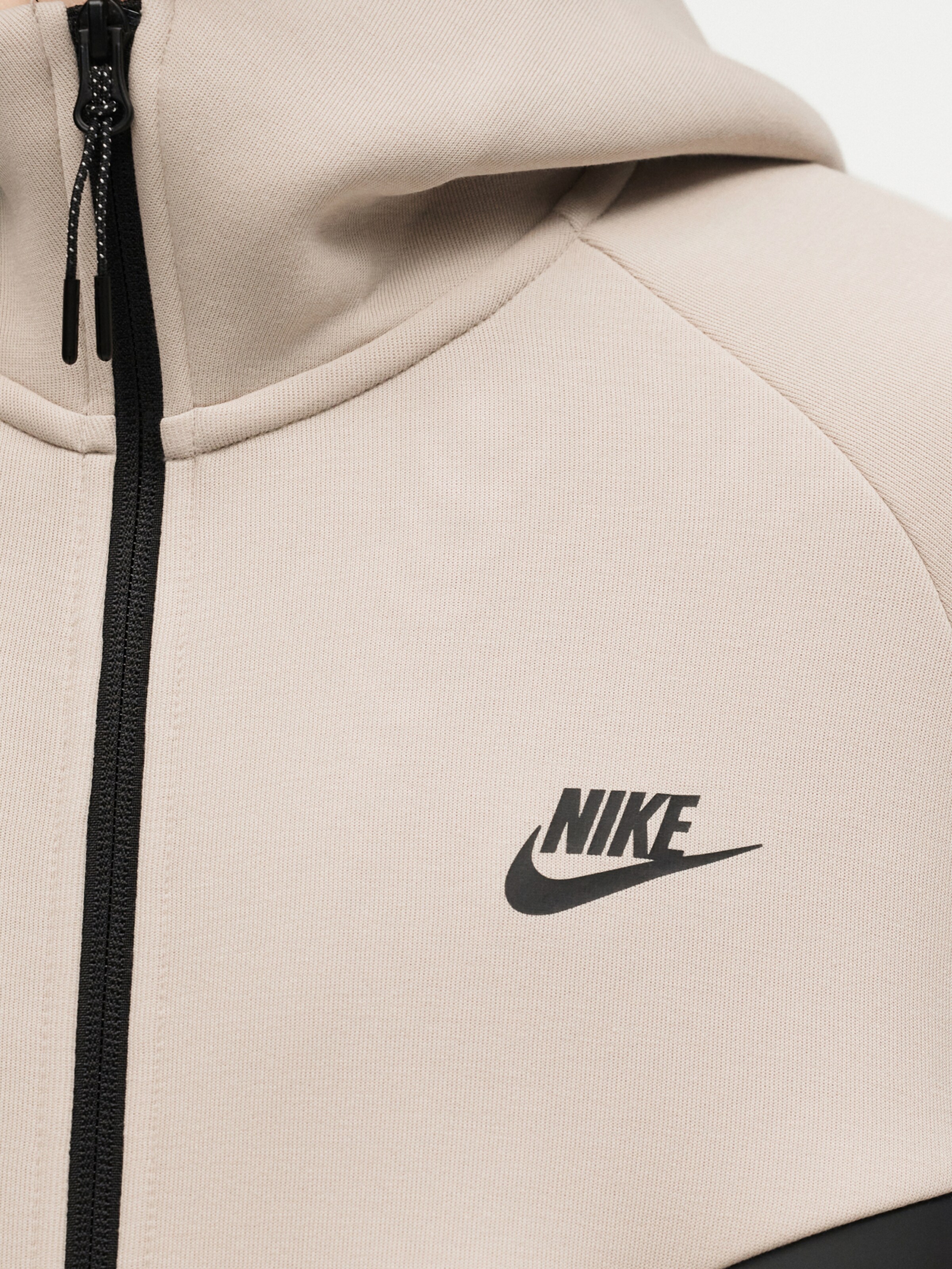 Nike Sportswear Zip-Up Hoodie 'TCH FLC' in Cream | ABOUT YOU