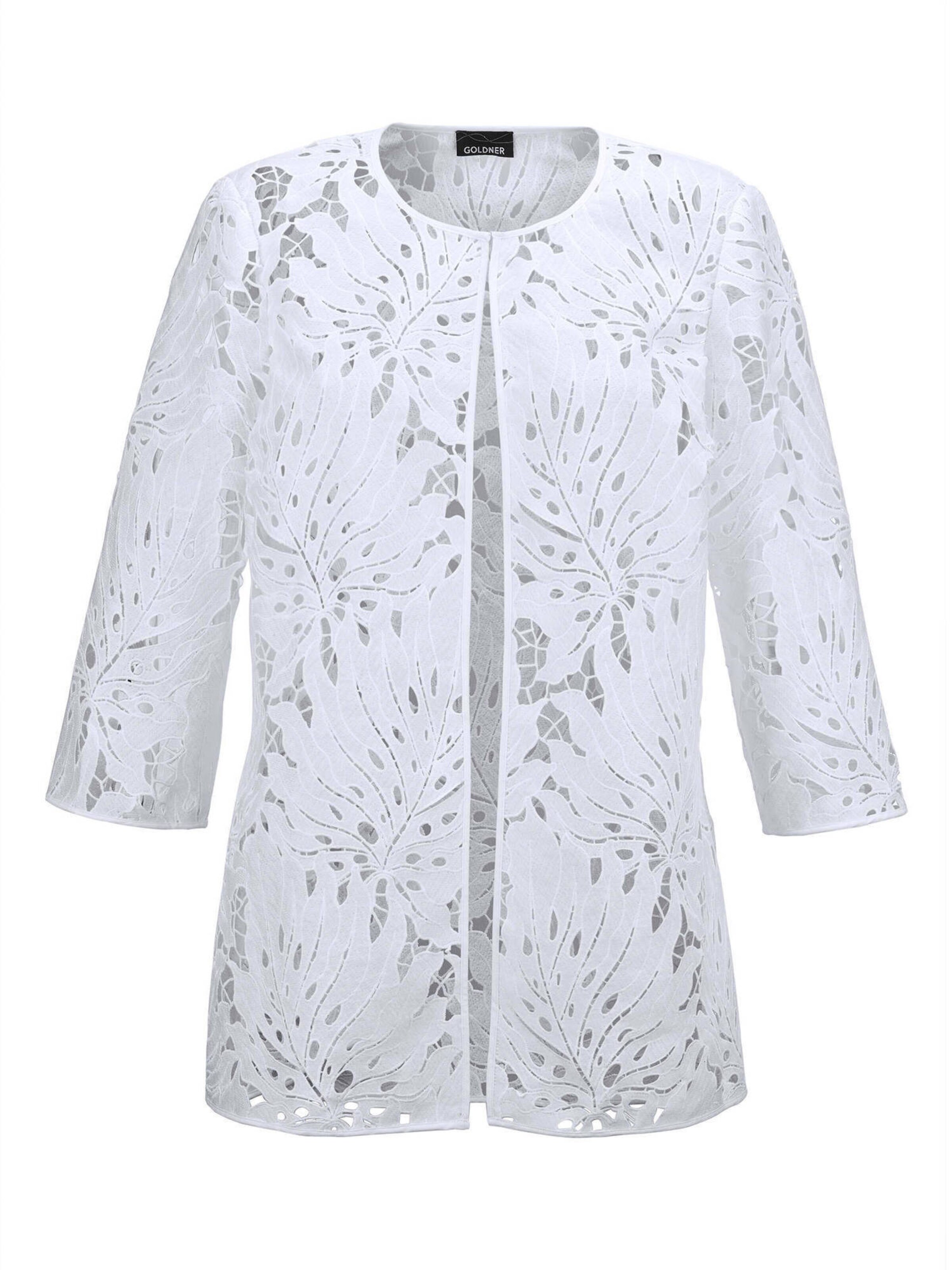 Goldner Jacke in Weiß: Vorderseite