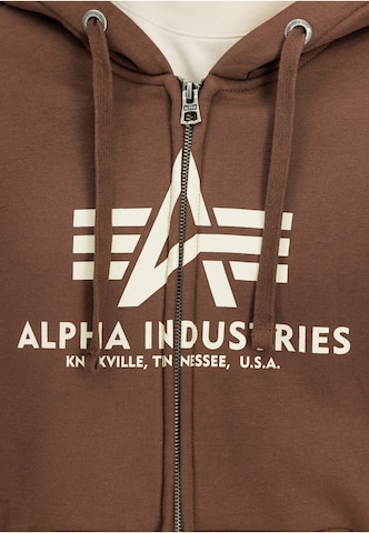 Veste de survêtement ALPHA INDUSTRIES en marron
