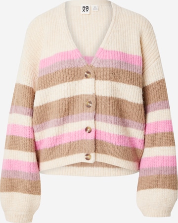 Cardigan 'MARBLE TILES' ROXY en beige : devant