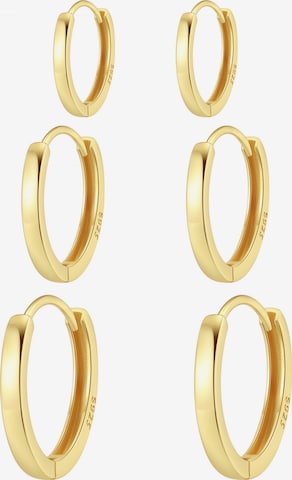 Boucles d'oreilles 'Classic Trio' Hey Happiness en or : devant