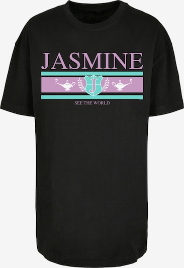 F4NT4STIC T-Shirt 'Disney Jasmine See The World' in mint / lila / schwarz / weiß, Produktansicht