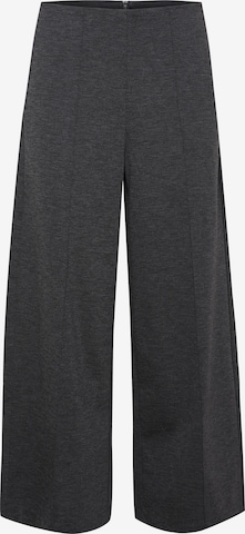 ICHI Wide leg Pants 'KATE' in Grey: front