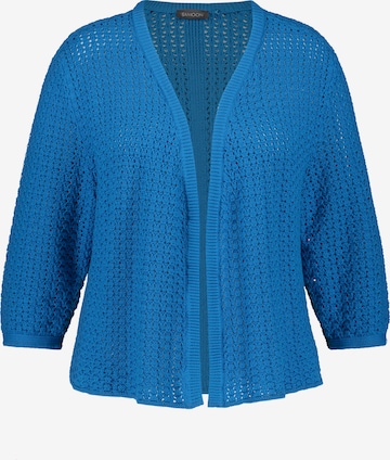 SAMOON Knit Cardigan in Blue: front