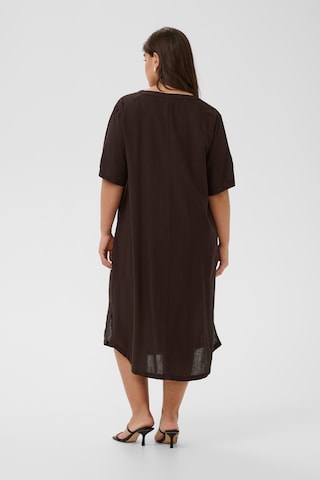 KAFFE CURVE Kleid 'KCmille' in Braun