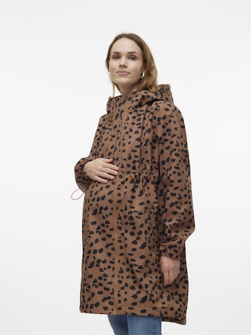 MAMALICIOUS Between-Seasons Coat 'NELL' in Brown: front