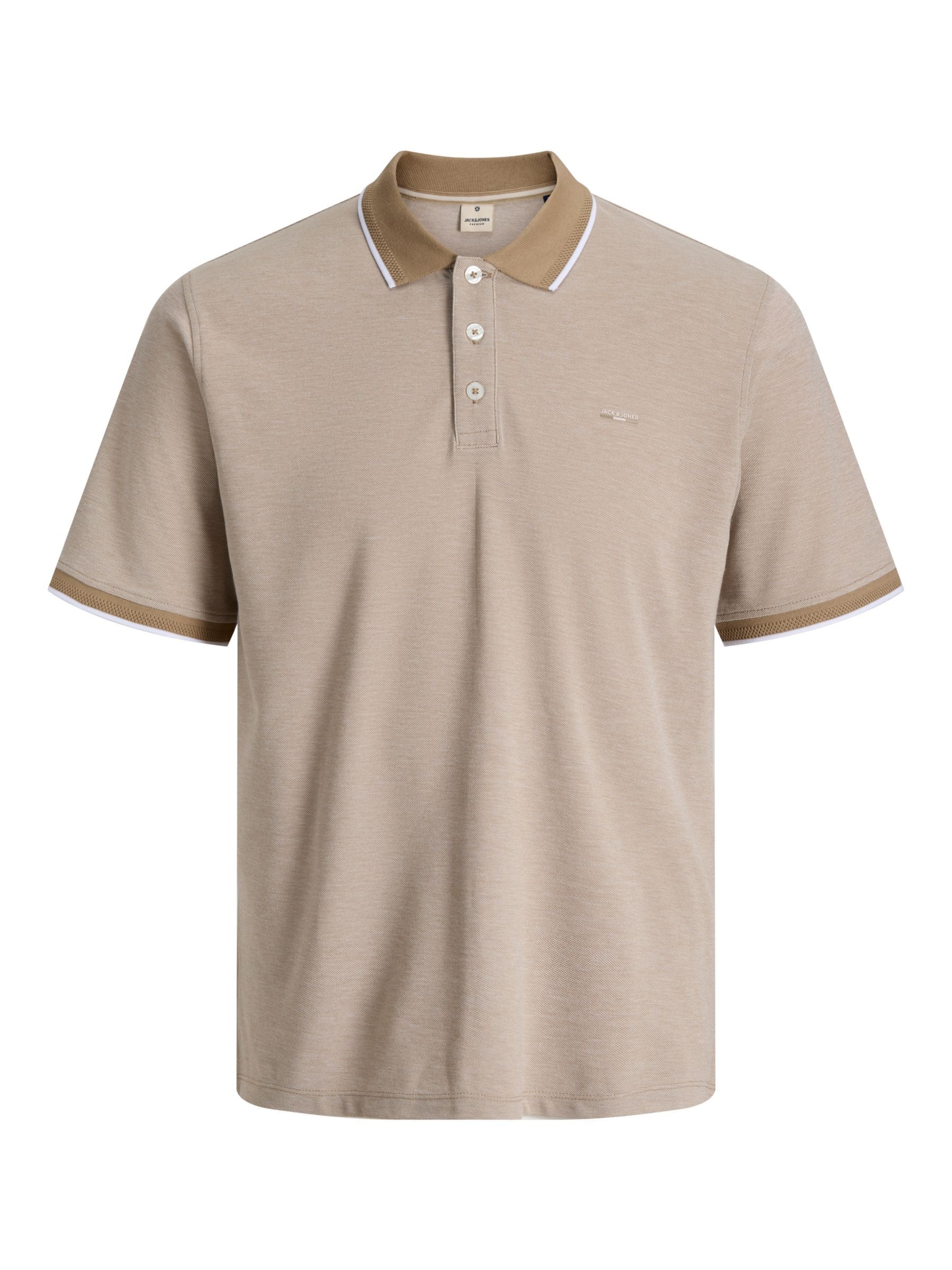 Jack & Jones Plus Shirt in Bruin: voorkant