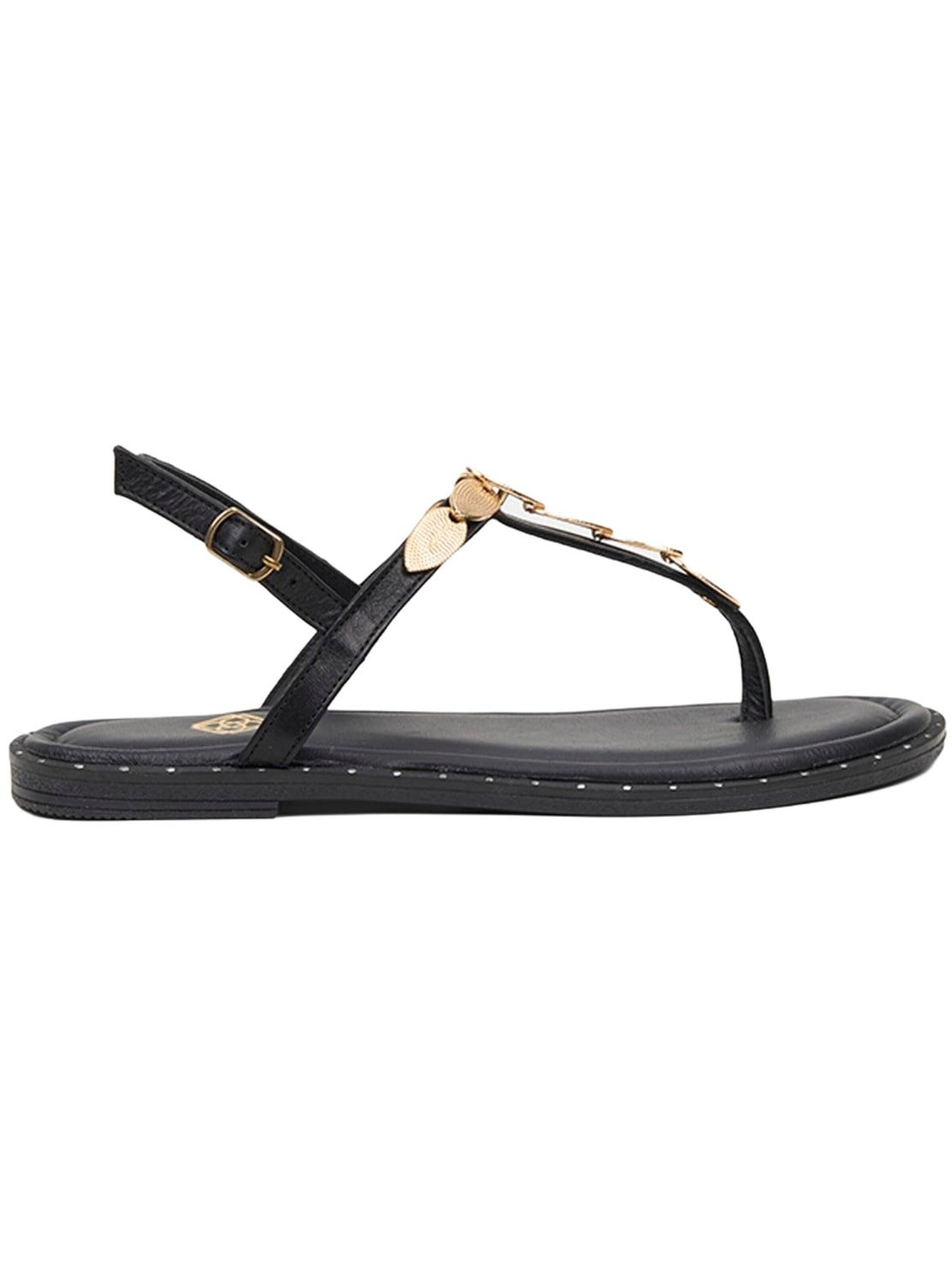 Desa T-Bar Sandals in Black