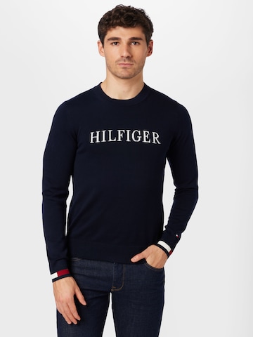 TOMMY HILFIGER Kampsun, värv sinine: eest vaates