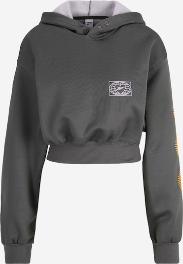 Reebok Sweatshirt i mörkgrå / pastellgrön / pastelllila / orange, Produktvy
