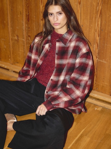 Noisy may Bluse 'NMElla Flanny' in Lila: Vorderseite