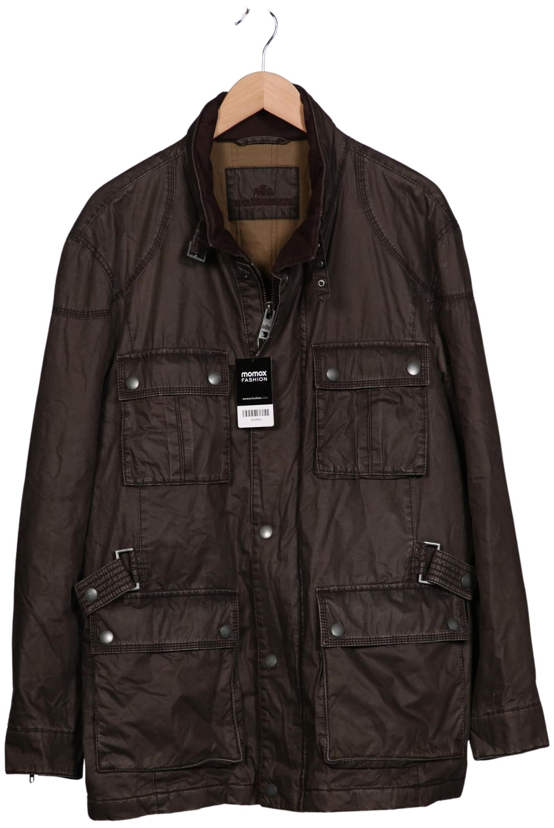 Walbusch Jacket & Coat in L-XL in Brown: front