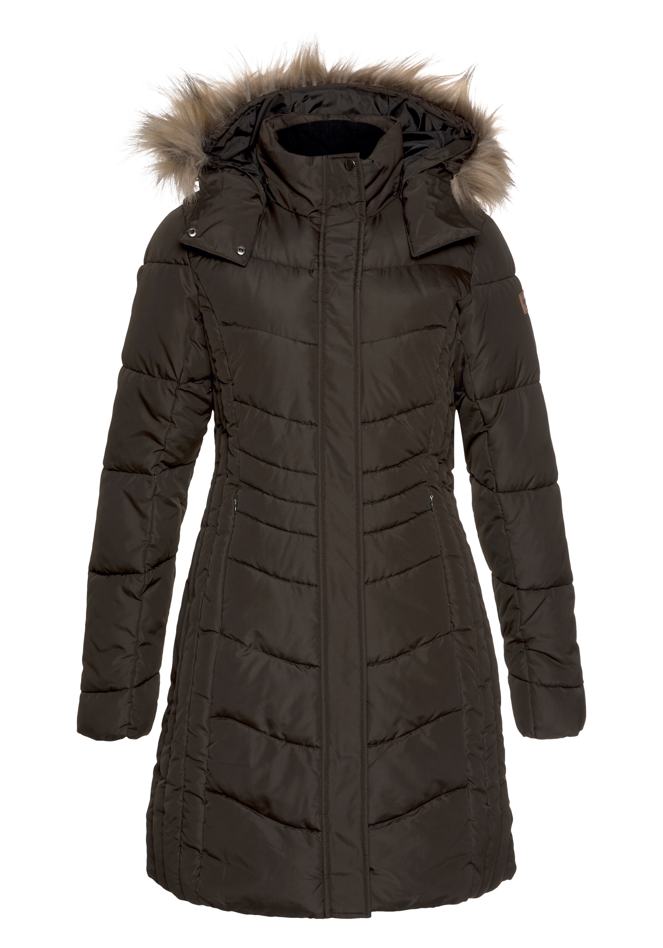 ICEPEAK Wintermantel in Braun: Vorderseite