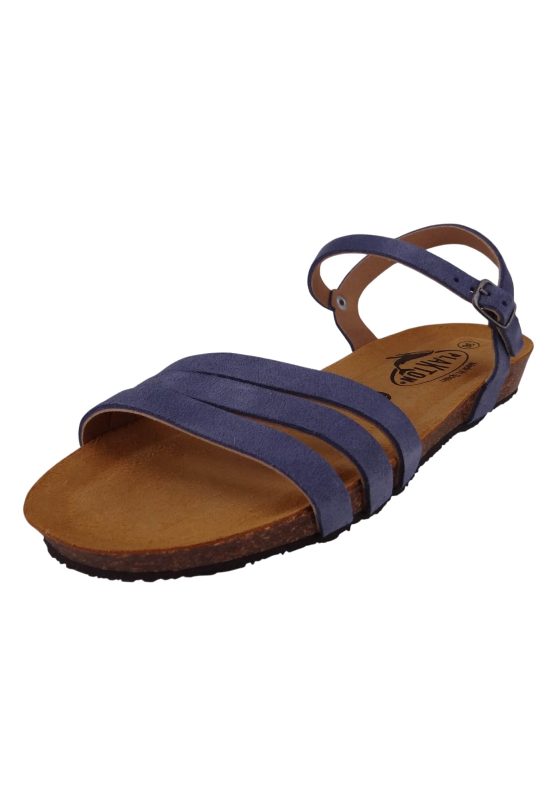 Plakton - Sandálias com tiras 'Fran Alou' em azul