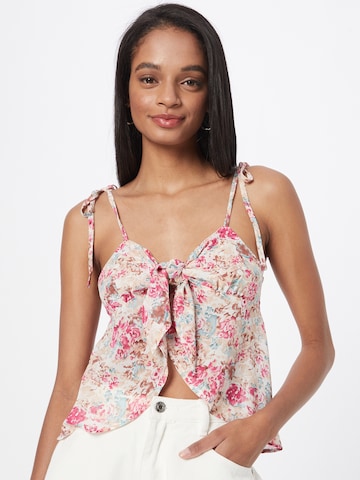 NA-KD Top 'Anika Teller' in Pink: front