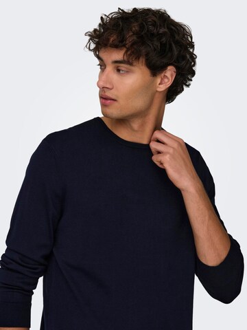Pull-over Only & Sons en bleu