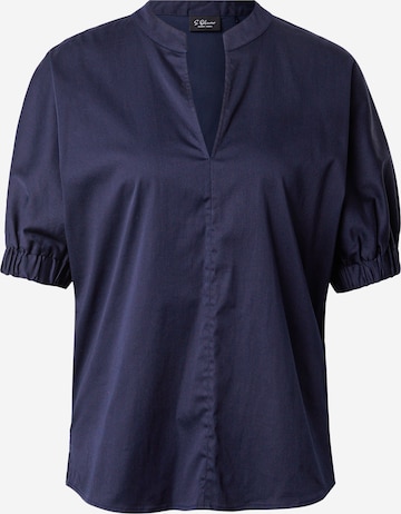 Bluză de la s.Oliver BLACK LABEL pe albastru: față