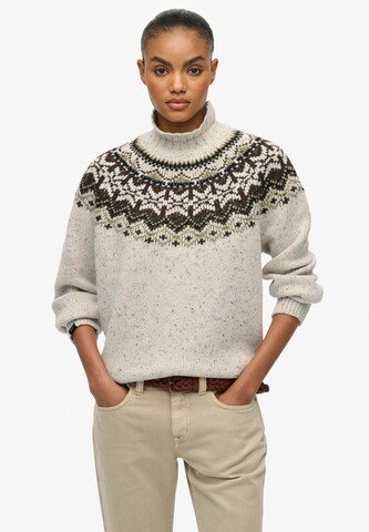 Superdry Trui in Wit: voorkant