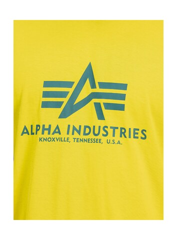 ALPHA INDUSTRIES Shirt 'Basic Logo' in Yellow