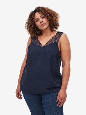 Zizzi Top in Blue: front