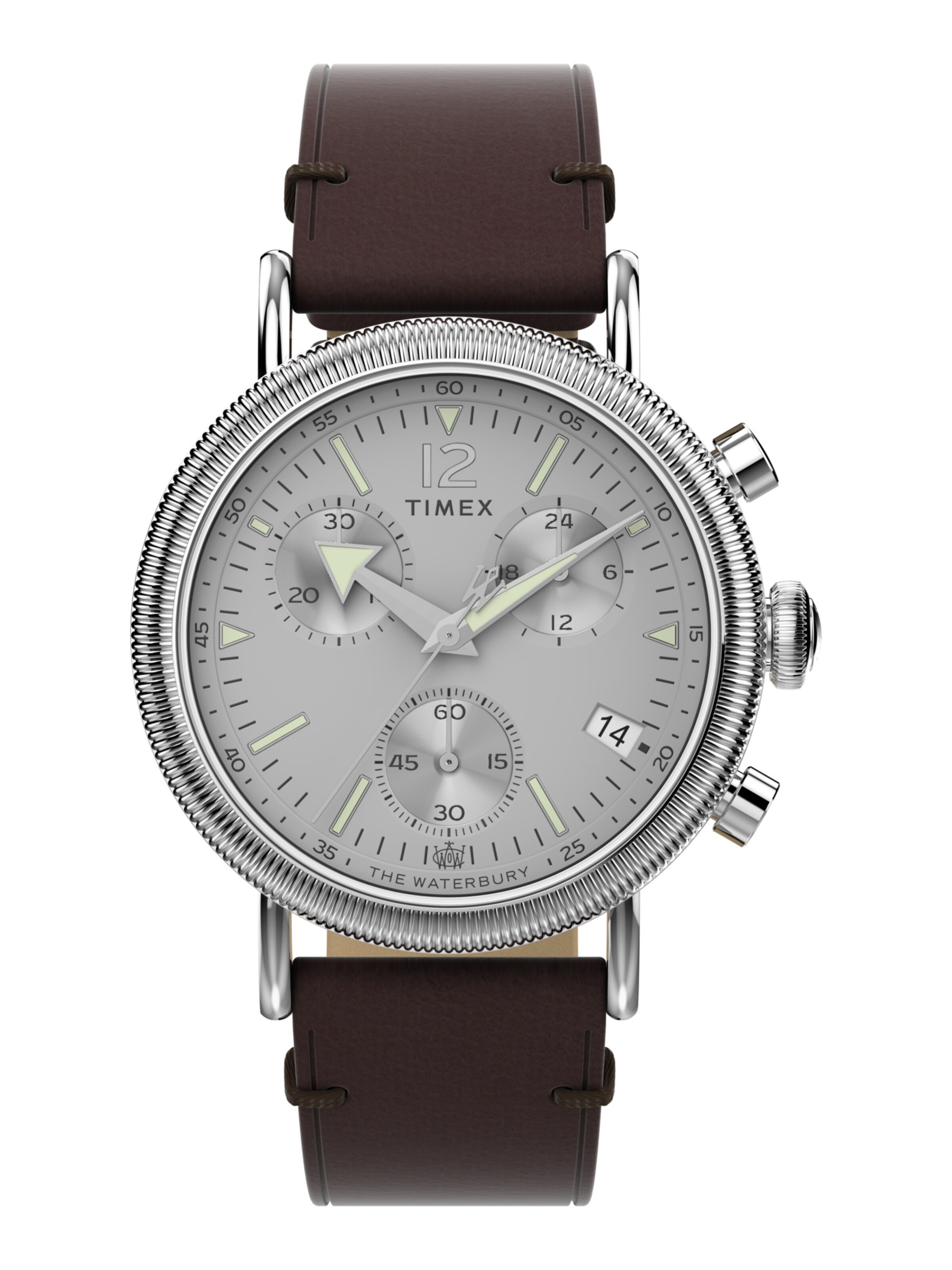 TIMEX Analogt ur 'Waterbury' i brun: forside