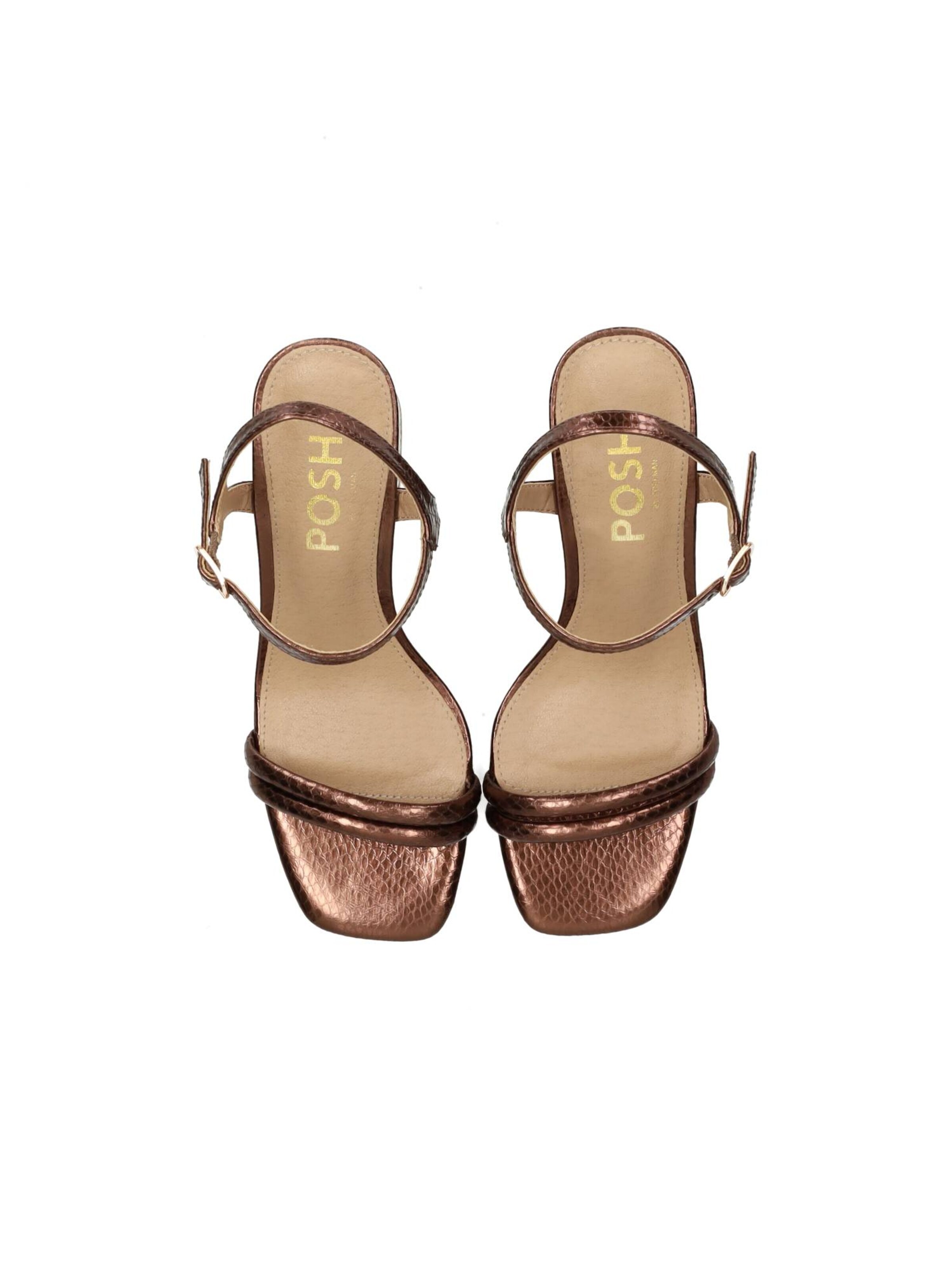 Sandales à lanières POSH by Poelman en marron