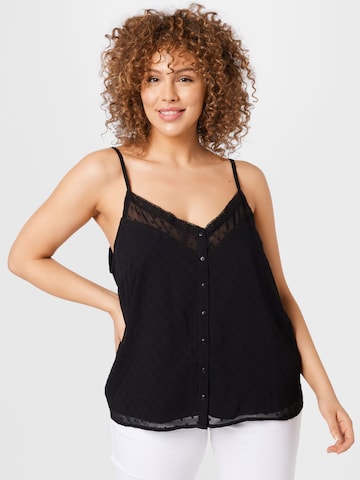 ABOUT YOU Curvy Top 'Tania' in Zwart: voorkant