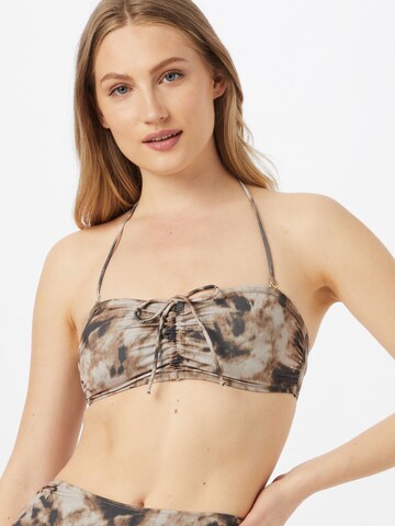 Samsøe Samsøe Bandeau Bikini Top 'Gytea' in Brown: front