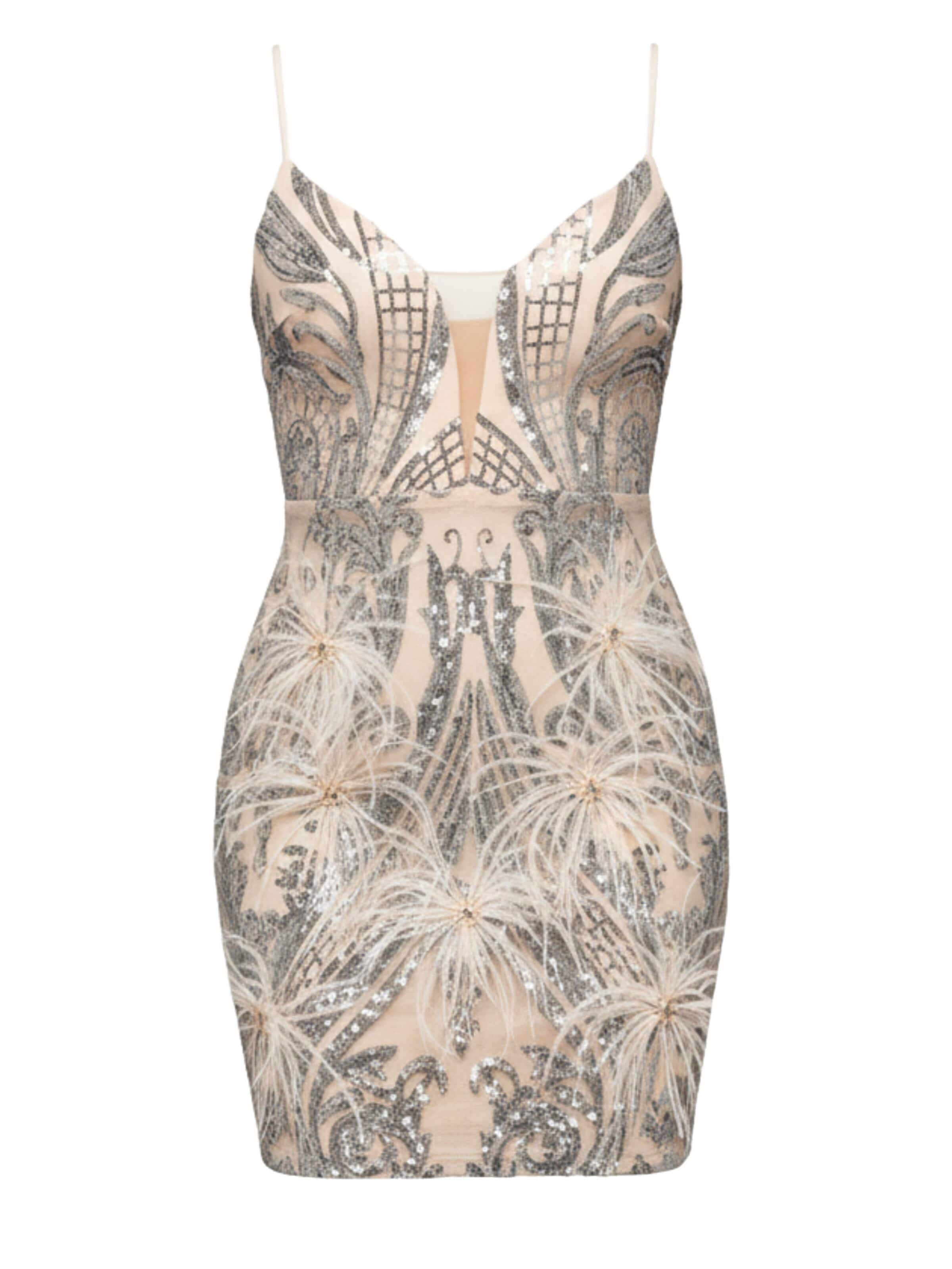 Abito da sera di Ombre in beige: frontale