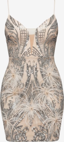 Ombre Abendkleid in Beige: Vorderseite